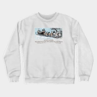 1880 Sleigh Riding Party, Maine Crewneck Sweatshirt